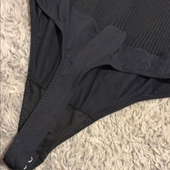 INTERMIX Black Ruffled  Bodysuit - Picture 4 of 5